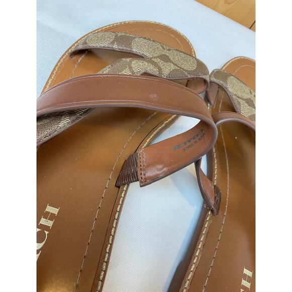 Coach Harlan Sandal, Size 10- Brown - Picture 4 of 6